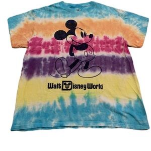 💜 Disney Mickey Mouse Tie-Dye T-Shirt - Walt Disney World - Size M